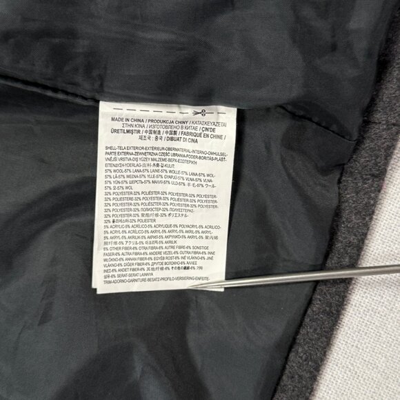 Vans Pike Moto Wool Blend Jacket Charcoal Gray Full Zip Front Size L Large - Picture 13 of 15